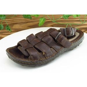 GNW Sz 7 M Brown‎ Gladiator Leather Women Sandals